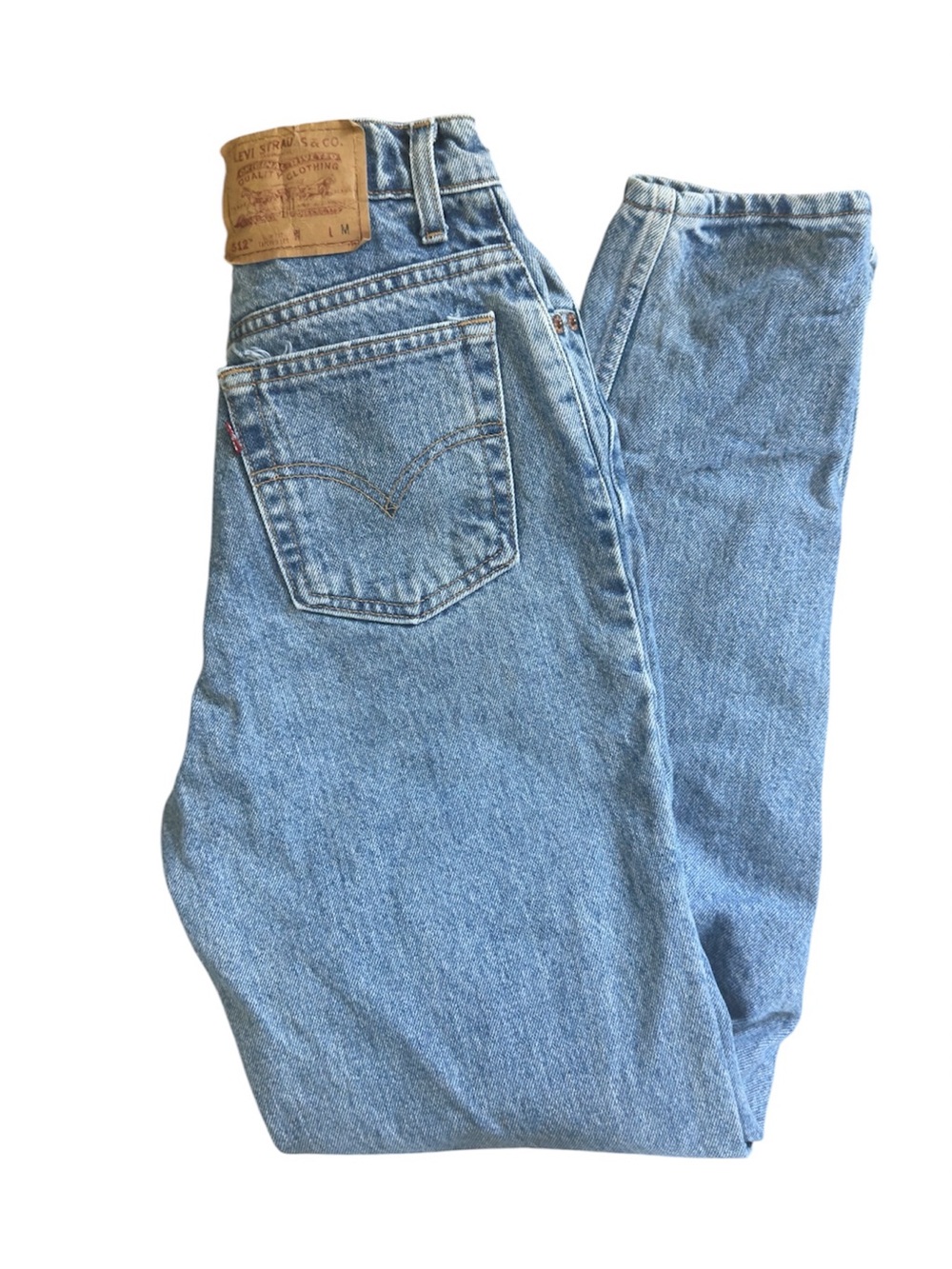 Vintage 90’s Levi’s 512 Slim Fit Jeans Light Wash Size 5 Med 24 x 30 1996